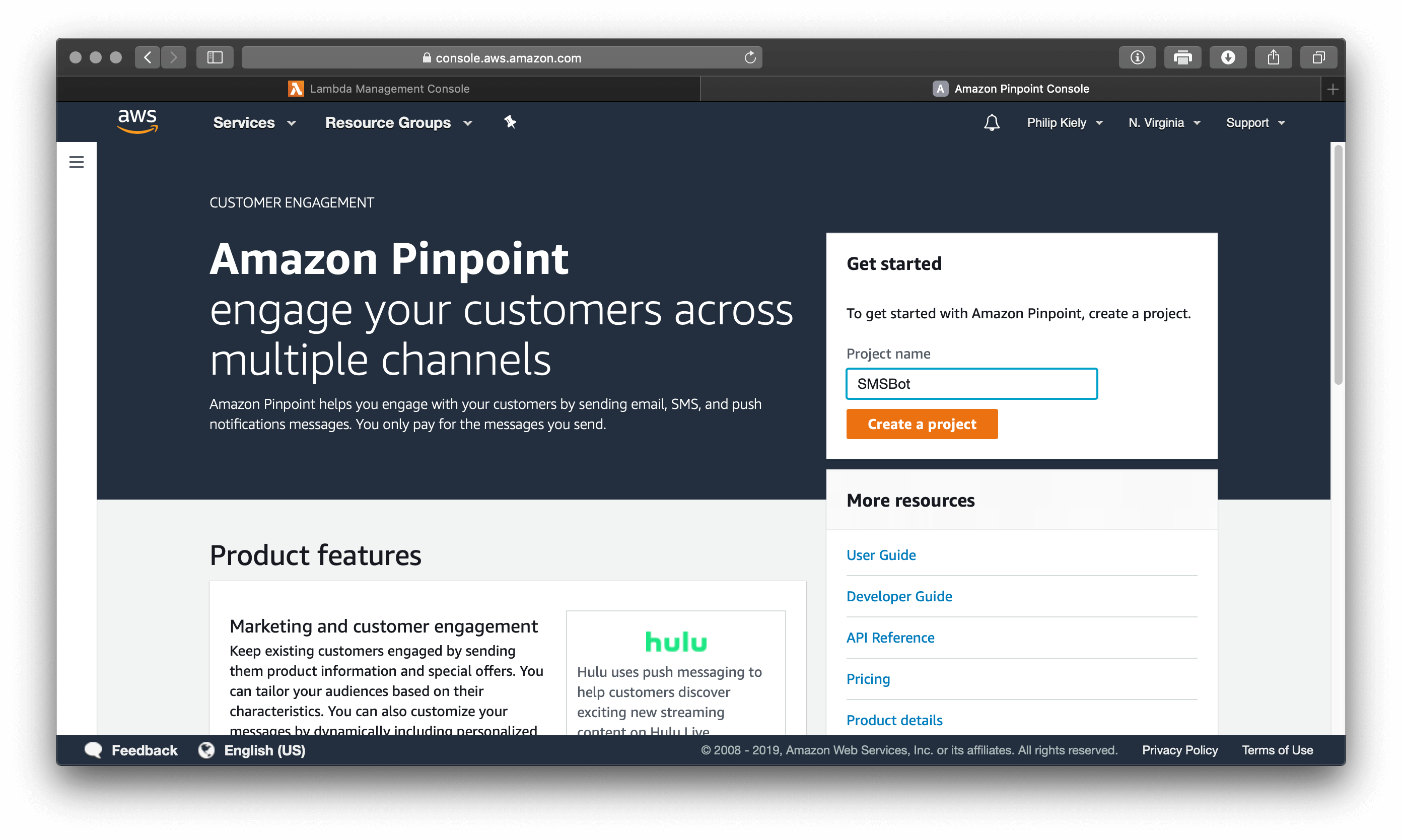 Create a Pinpoint Project