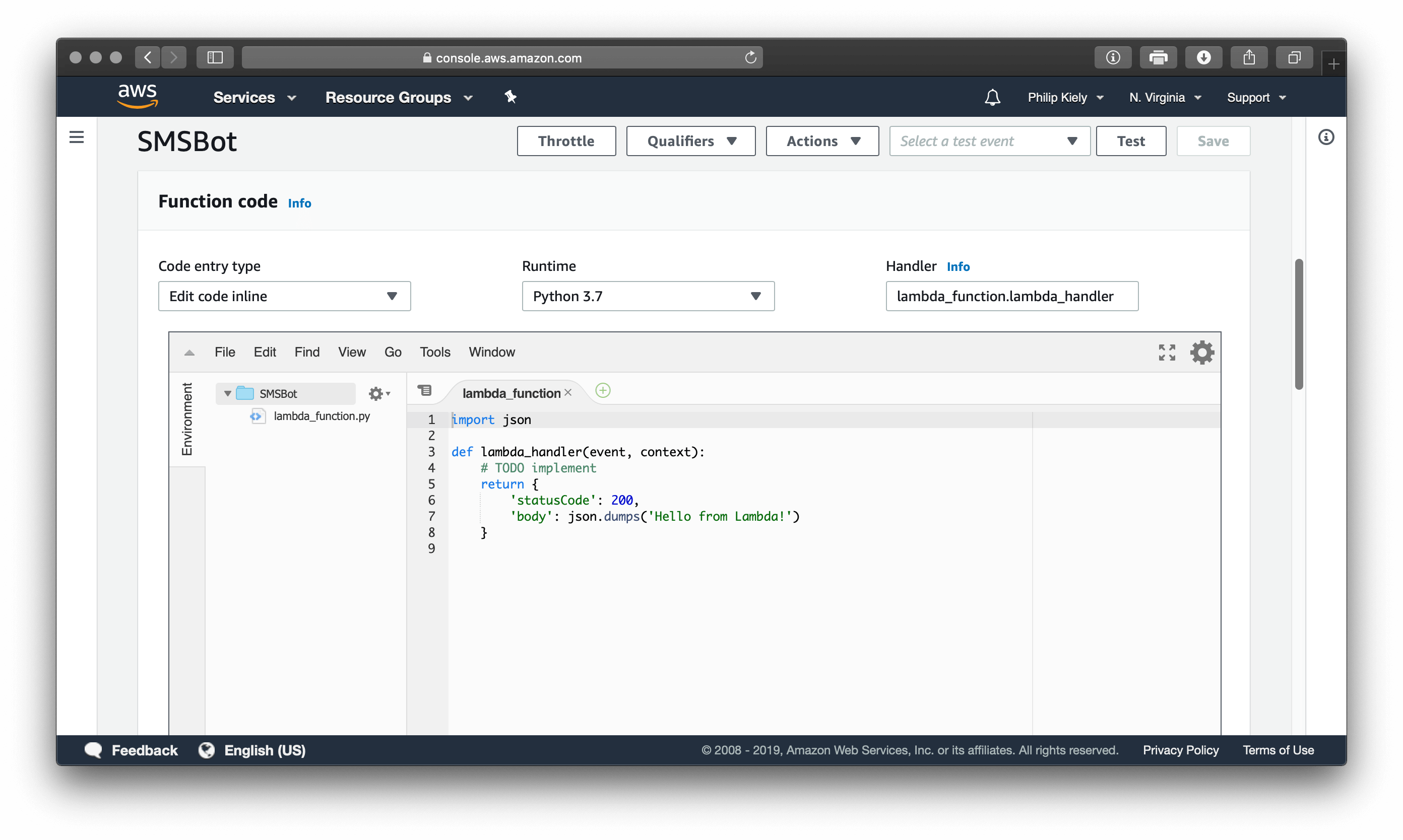 Code a Lambda Function