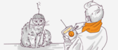 Illustration of a person with a remote control and an antenna attached to a cat's head, suggesting an amusing attempt to control the cat like a robot.