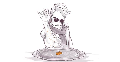 Illustration of a stylish person wearing sunglasses and a scarf, nonchalantly dropping a single brick into a puddle of water with a splash, evoking a sense of casual coolness.
