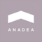 Company logo for "Anadea," featuring stylized white letters on a lavender background with a graphic element that resembles a bridge or roof above the text.